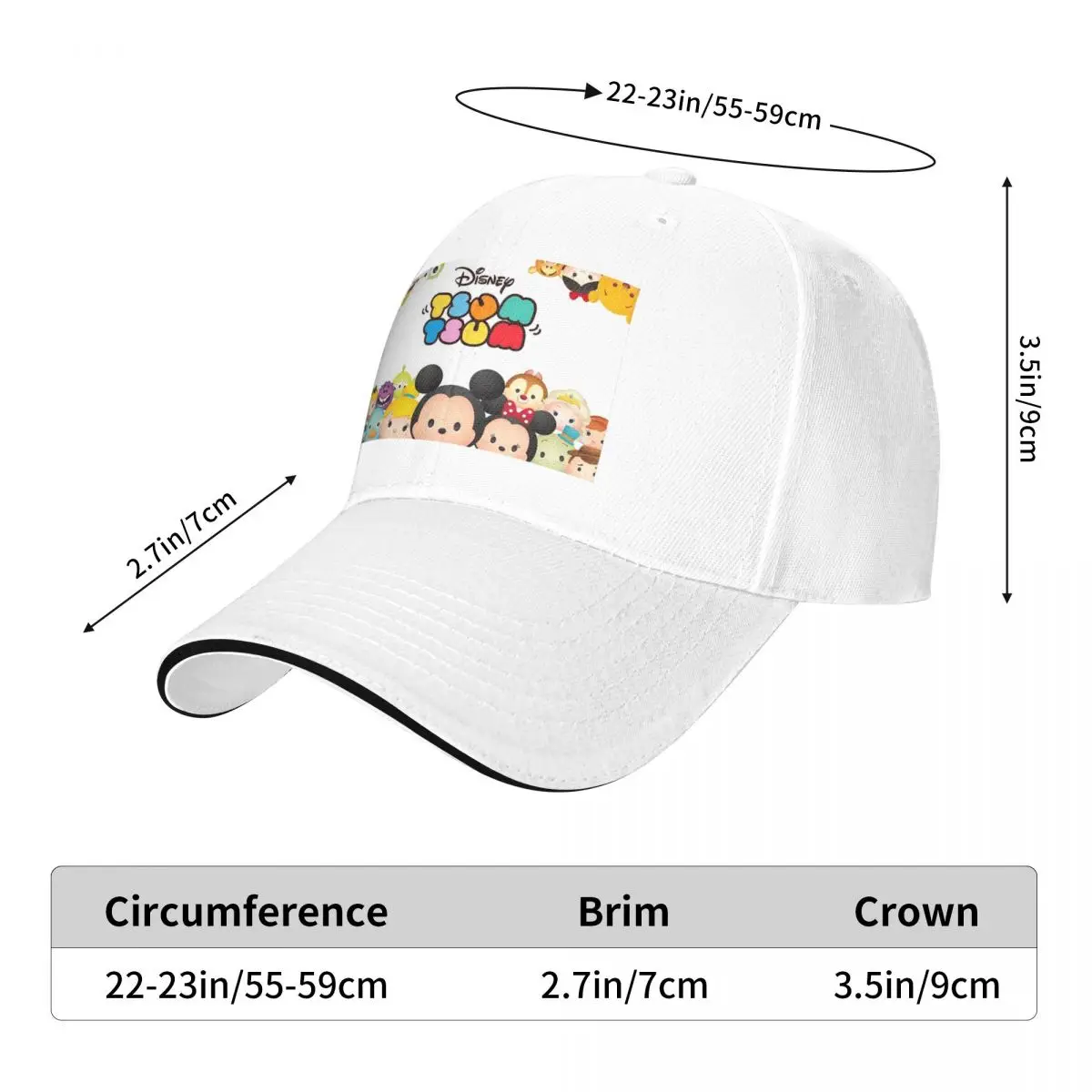 Tsum Tsum Cap Fashion Casual Baseball Caps Adjustable Hat Hip Hop Summer Unisex Baseball Hats Customizable Polychromatic