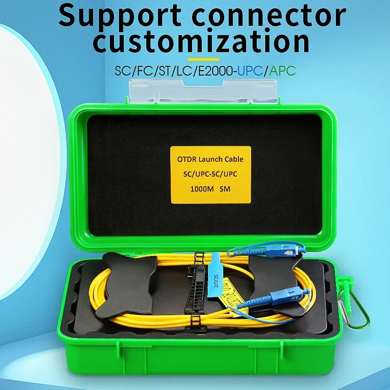 SC/UPC-SC/UPC Fiber Optic OTDR Launch Cable Box 1310/1550nm 500M~2000M(optional) OTDR Dead Zone Eliminator