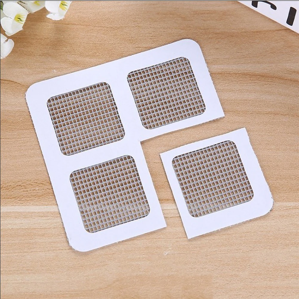 

30pcs Screen Window Repair Patch Self-Adhesive Mesh Stickers For Door Curtain Holes Crack Fixing Splicing Easy Diy Reusable