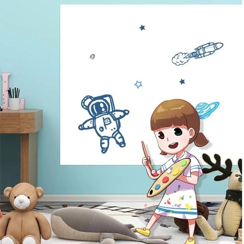 New Electrostatic Whiteboard Sticker Removable Reusable Teaching Graffiti Drawing Board PP Household Erasable Whiteboard