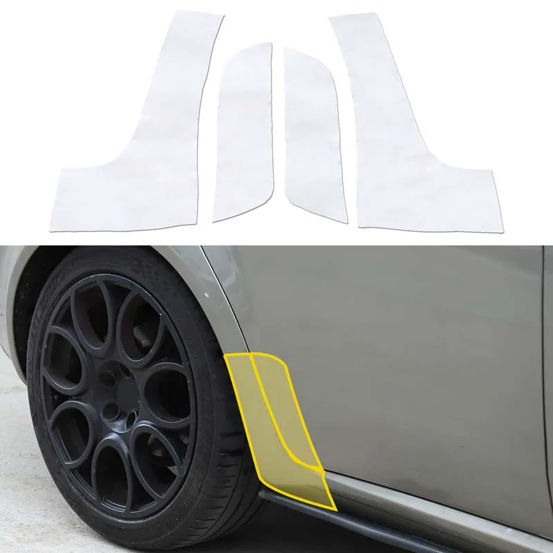 4Pcs TPU Transparent For Alfa Romeo 159 2004-2011 Car Front Rear Door Rocker Panel Decorative Sticker Car Protection Accessories