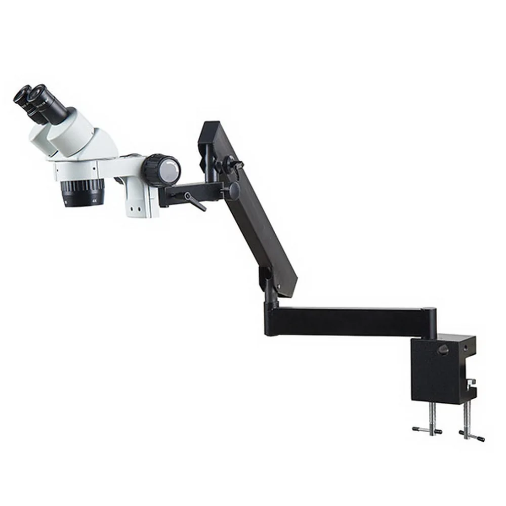 Factory Supply PCB Circuit Board Inspection10X-20X-30X-40X Flex Articulating Arm Stand Binocular Optical Zoom Stereo Microscope