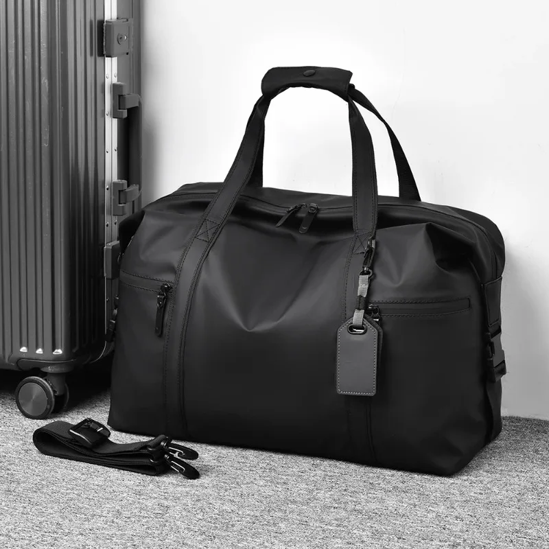 

Men's Gym Bag - Black Adjustable Shoulder Strap Duffel Bag for Gym, Travel and Sports Lovers, Fitness Gear Bag