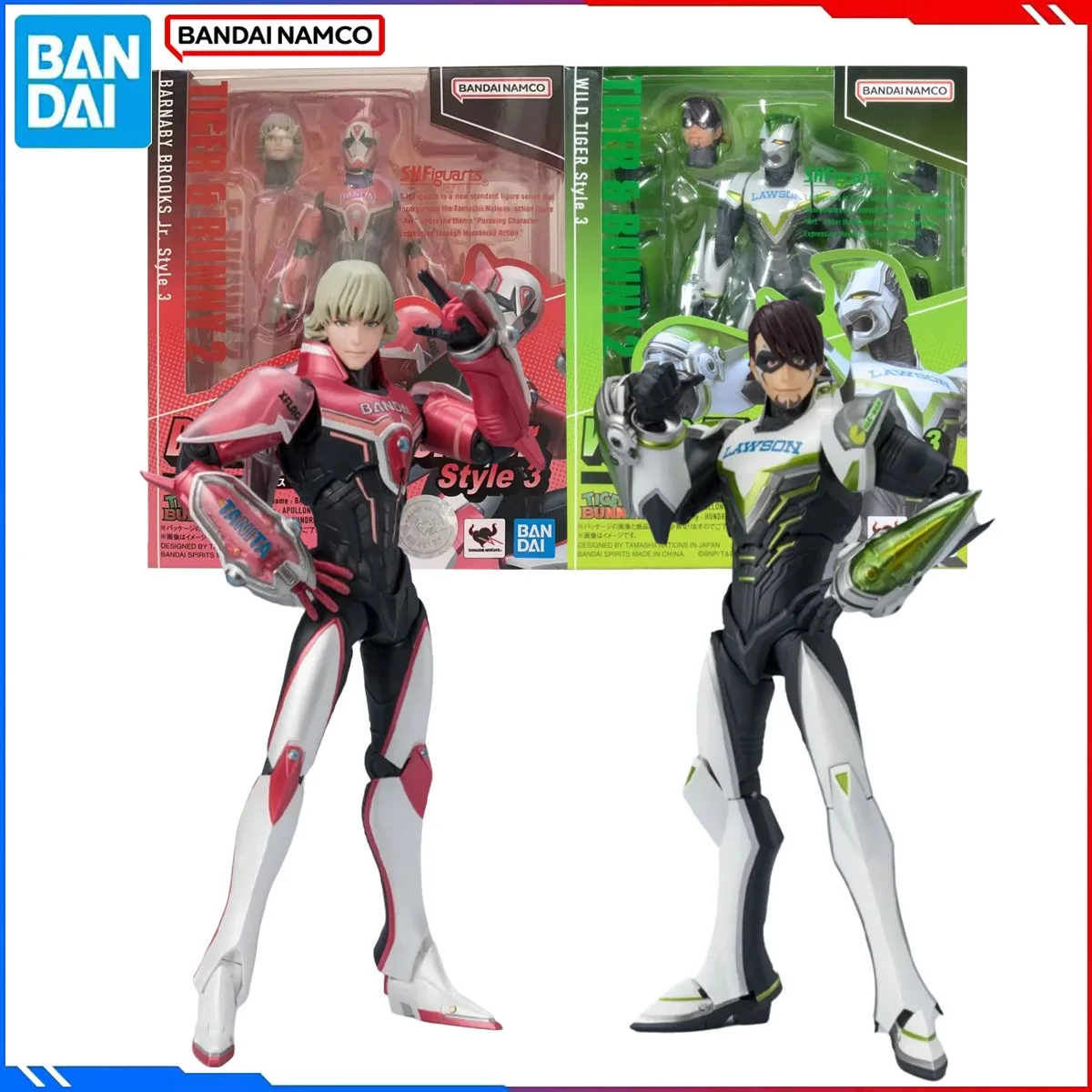 

Genuine Bandai Original Tiger & Bunny Figure Model Kits SHF Anime Figure Barnaby Brooks JR Wild Tiger Style 3 Action Model Toys