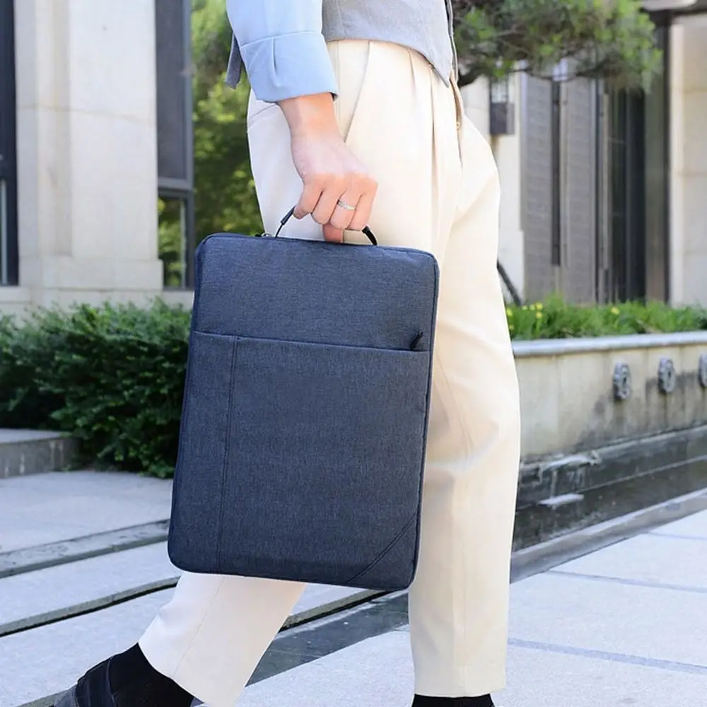 

Durable Oxford Cloth Laptop Sleeve Bag Wear-resistant with Pocket Protective Laptop Case Wateproof Hand Bag Travel