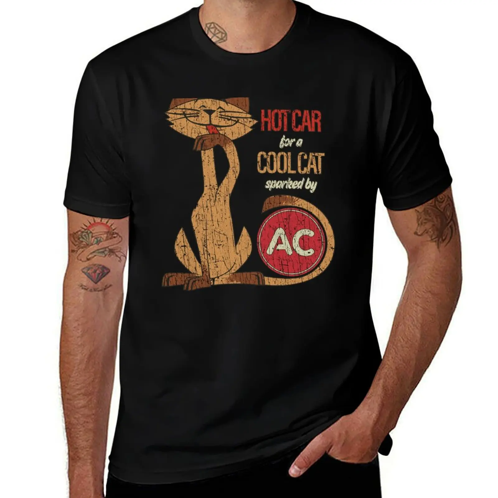 

Cool Cat Spark Plugs 1962 T-Shirt cotton t shirt man t shirt custom print T-Shirt