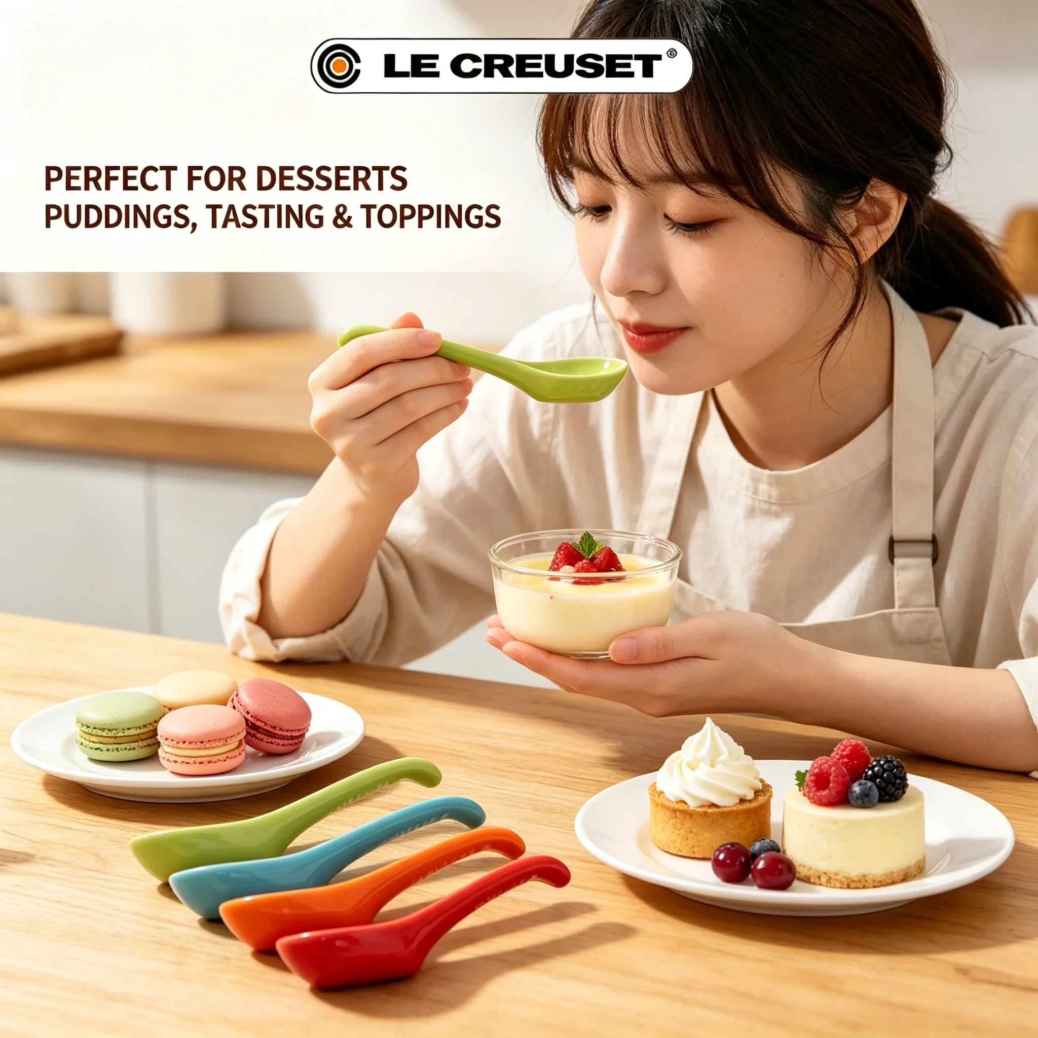 Le Creuset Rainbow Ceramic Chopsticks Set Gift Box, Reusable Healthy Colorful Tableware, Ideal Home Kitchen Dining Accessories