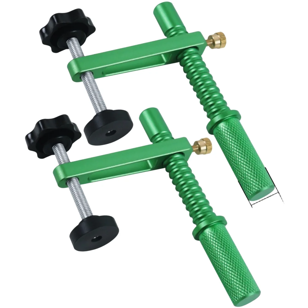 2pcs 19/20mm Dog Hole Clamp Woodworking Benchtop Bench-Dog Clamp Djustable Modular Fixture Clip Quick Acting Dog Clamp Tools