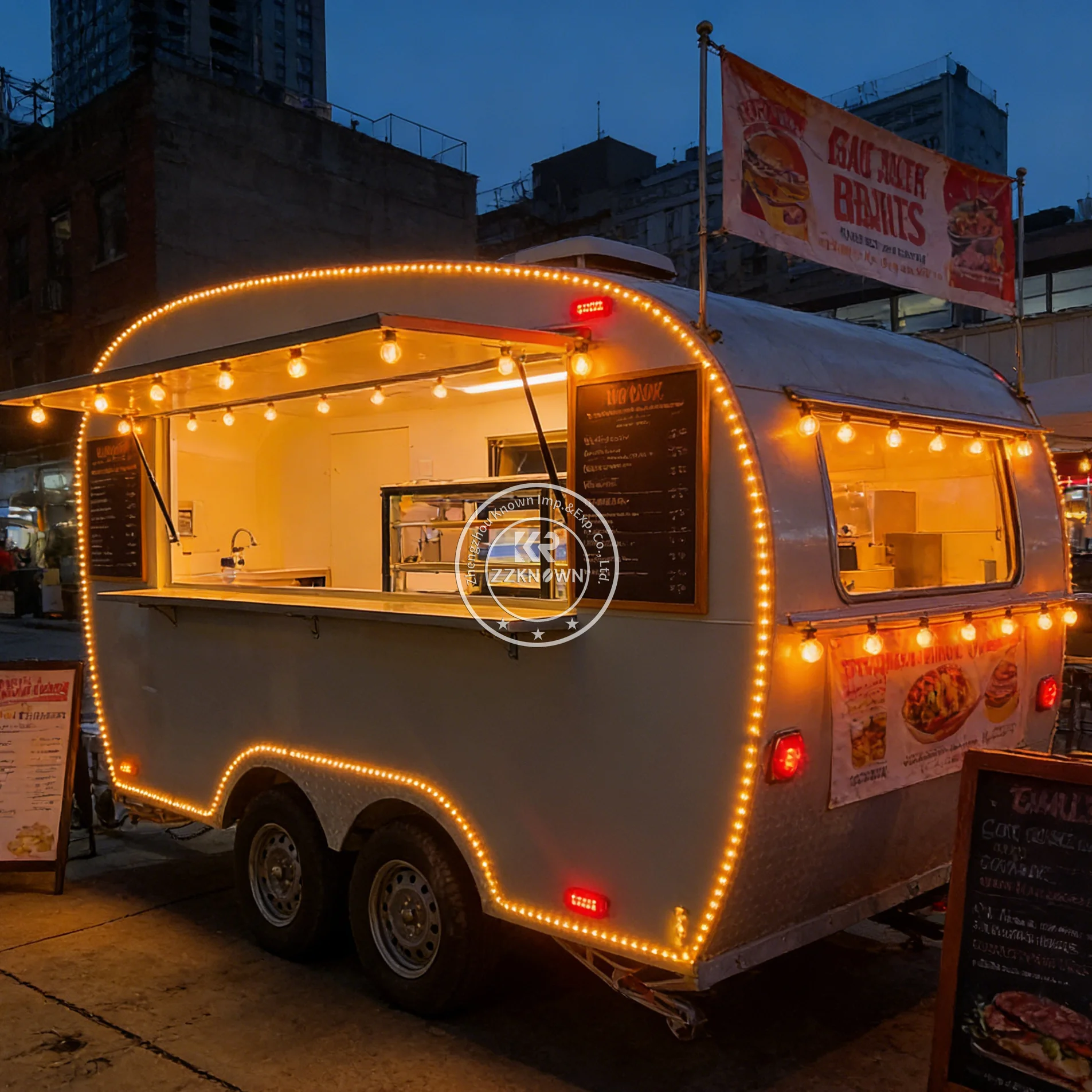 

Mobile Pizza Cake Ice Cream Snack Coffee Trailer Commercial Kitchen Mobile Street Food Truck With Kitchen Equipments