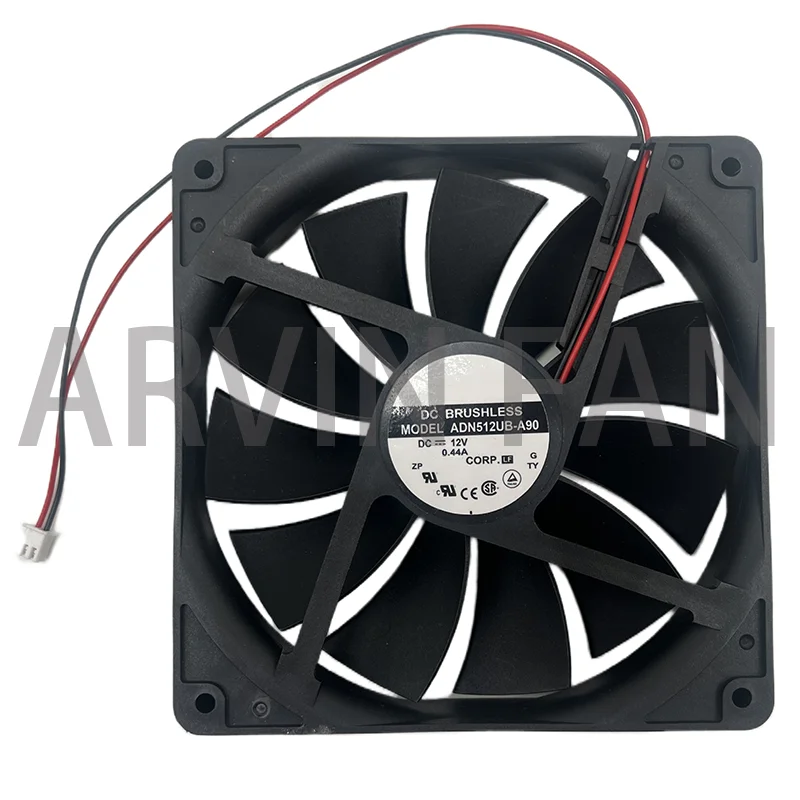 ADN512UB-A90 13525 12V 0.44A 13.5CM Dual Ball Chassis Cooling Fan