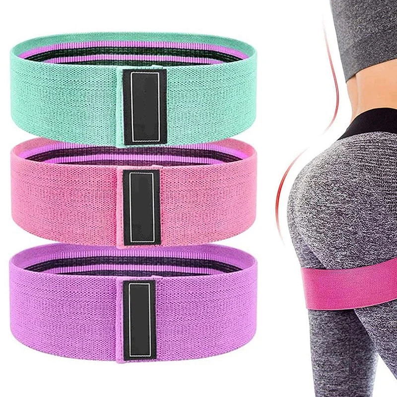 Elastic rubber resistance bands for yoga, hip circle expander, gym, home workout, 3PCs