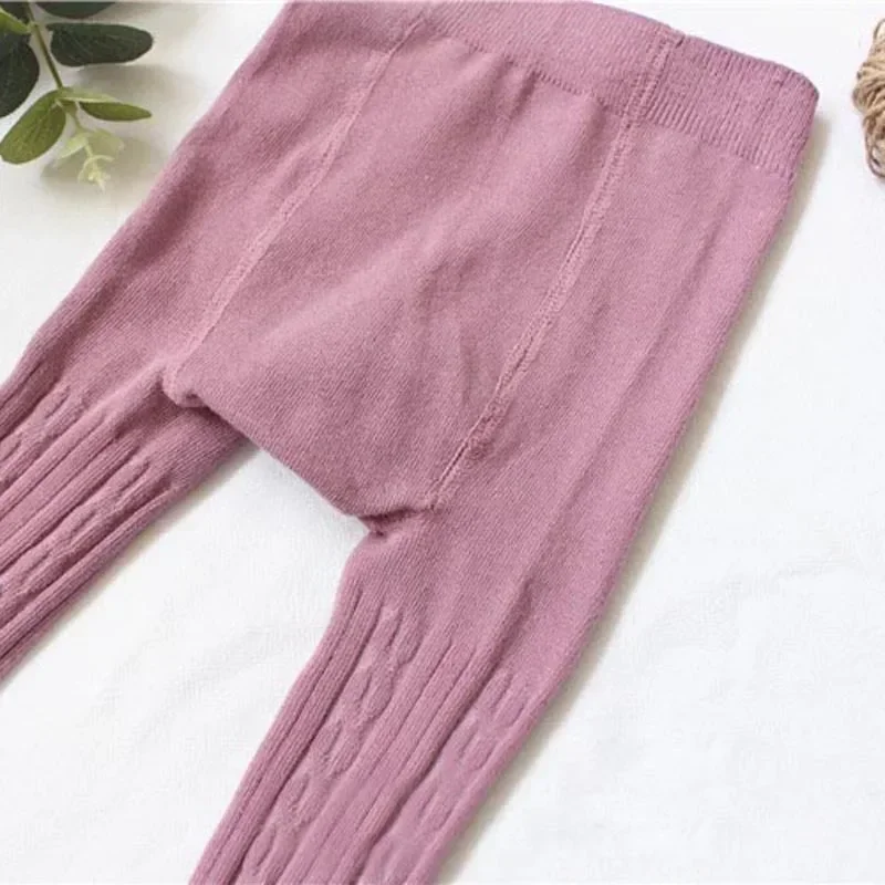 2024 Spring Autumn Toddler New Cotton Leggings Knitted Baby\'s Tights Toddler Bottom Children\'s Socks Girls Pantyhose 3M To 6Y