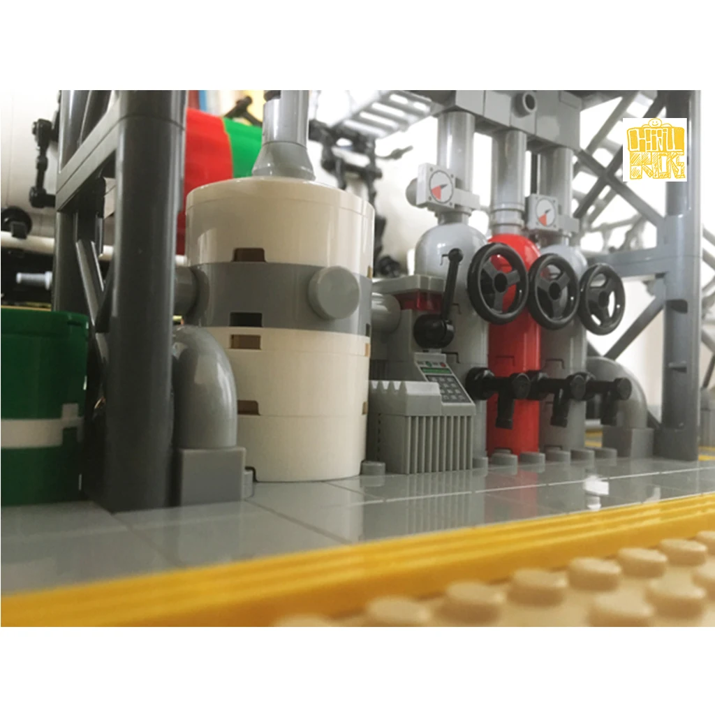 MOC TT050 Chemical Plant Model With PDF Drawings Building Blocks Bricks Kids DIY Toys Birthday Christmas Gifts