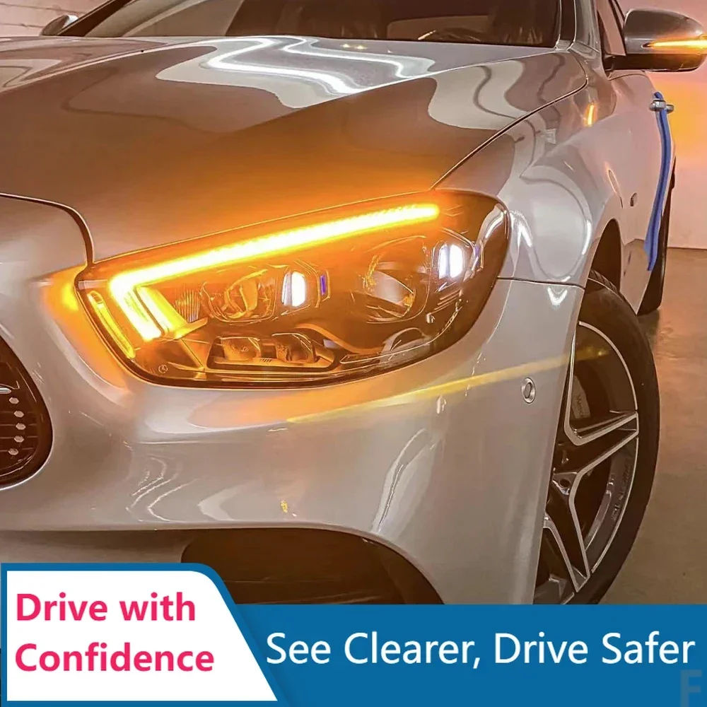 Feux avant de voiture améliorés pour Benz classe E W213 2016 – 2023, assemblage de phares automobiles, accessoires d'objectif de projecteur à haute Configuration