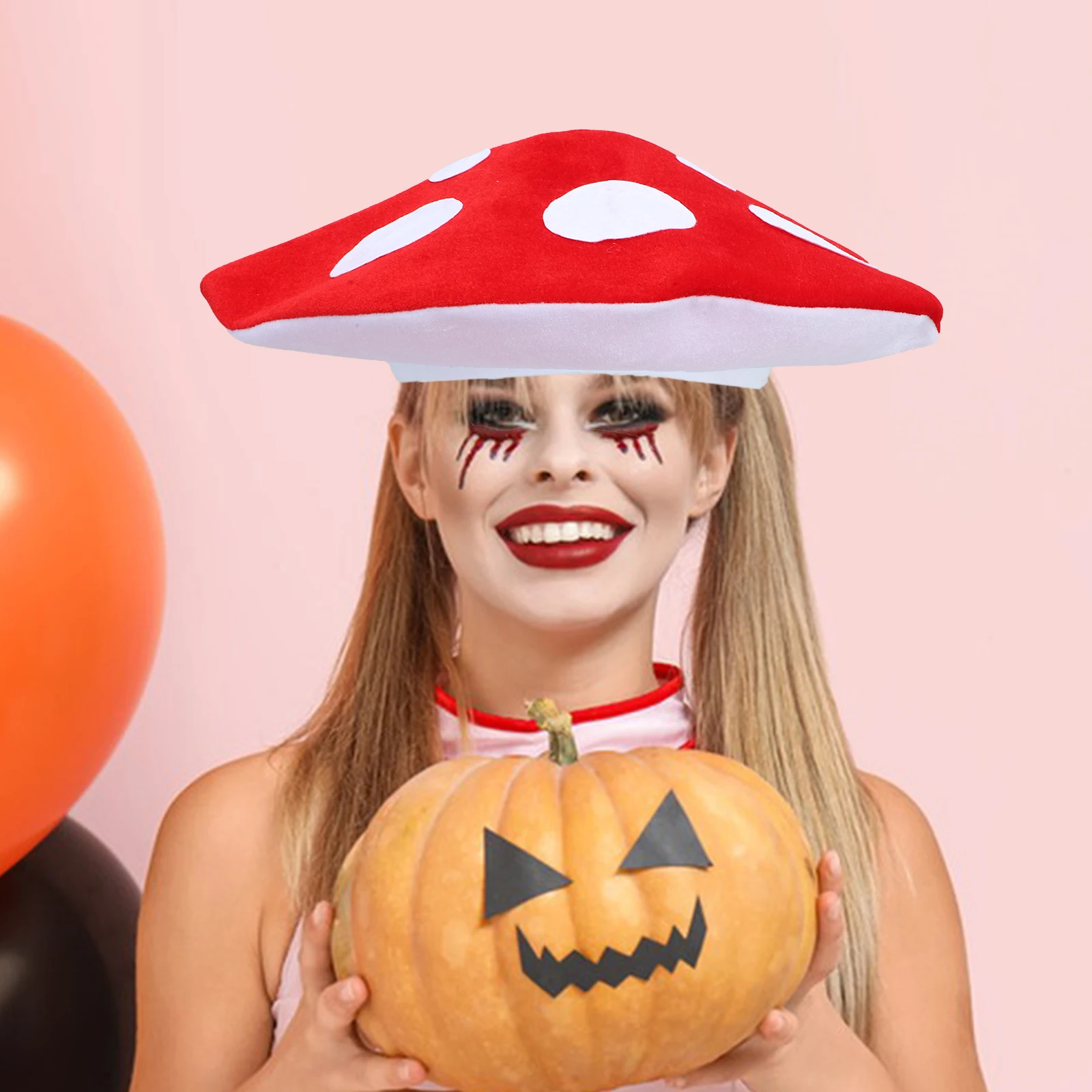 

Mushroom Hat Novelty Costume Hats for Adult Women Men Red Gold Cartoon Headband Bucket Hat for Party Favors Photos