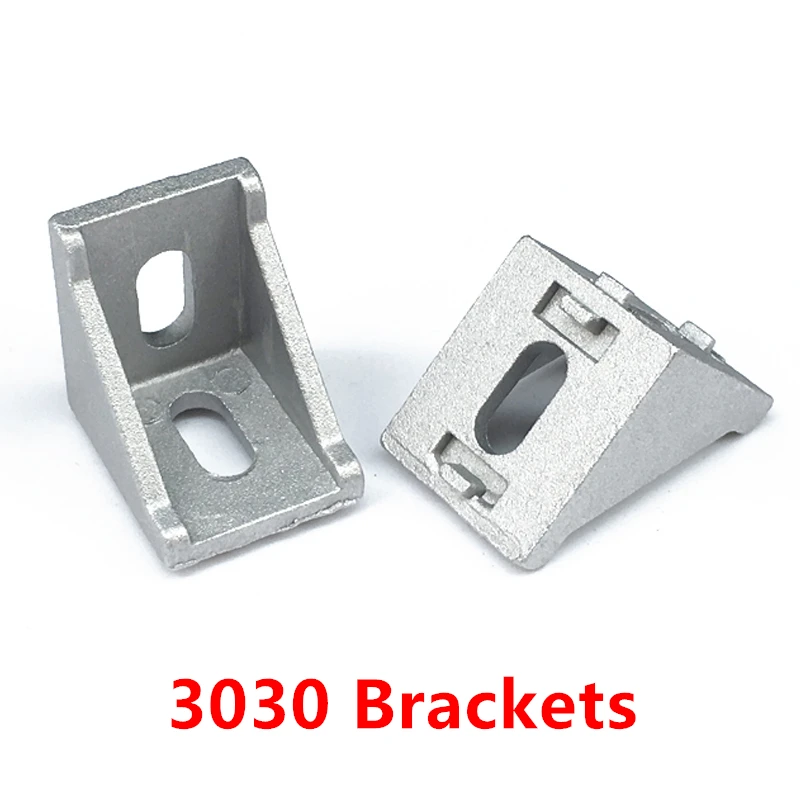 10pcs 3030 Brackets Corner fitting angle aluminum 35x35 L Connector bracket fastener for 3030 Industrial Aluminum Profile