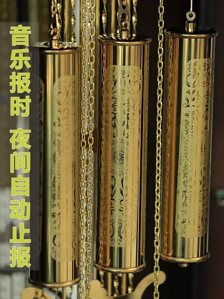 Piso mecânico sala de estar casa villa relógio chinês retro o avô pêndulo
