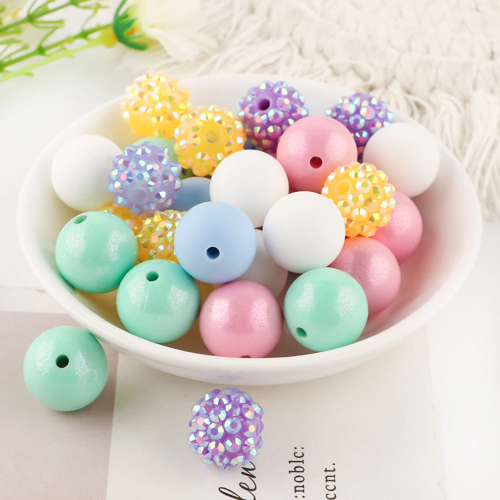 1set  Oil Printing Pearlescence Silicone Beads Bayberry Ball Combination For DIY Jewellery Necklace Bracelet Keychain Accessorie