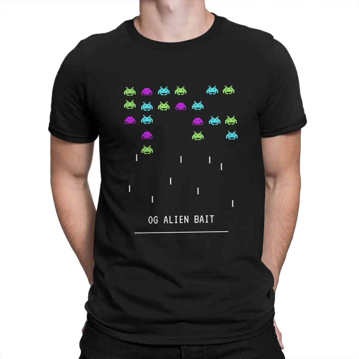 Space Invaders Shooting Video Game OG Alien Bait Tshirt Homme Men\'s Streetwear Blusas T Shirt For Men