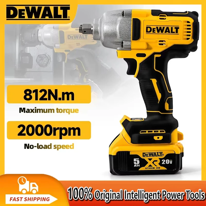 Dewalt DCF892 812N.m Chiave elettrica senza spazzole 1/2 pollici Avvitatore a percussione a batteria Coppia elevata Utensili elettrici per riparazioni auto a tre velocità