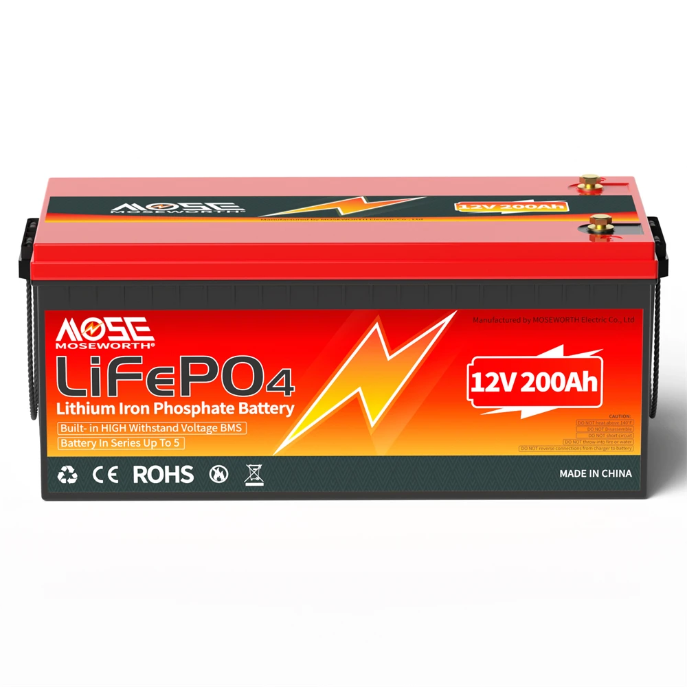 LiFePO4 Battery 12V 50Ah 100Ah 200Ah 300Ah 12.8V Lithium Battery Pack Built in BMS Deep Cycle Rechargeable Batteries for RV