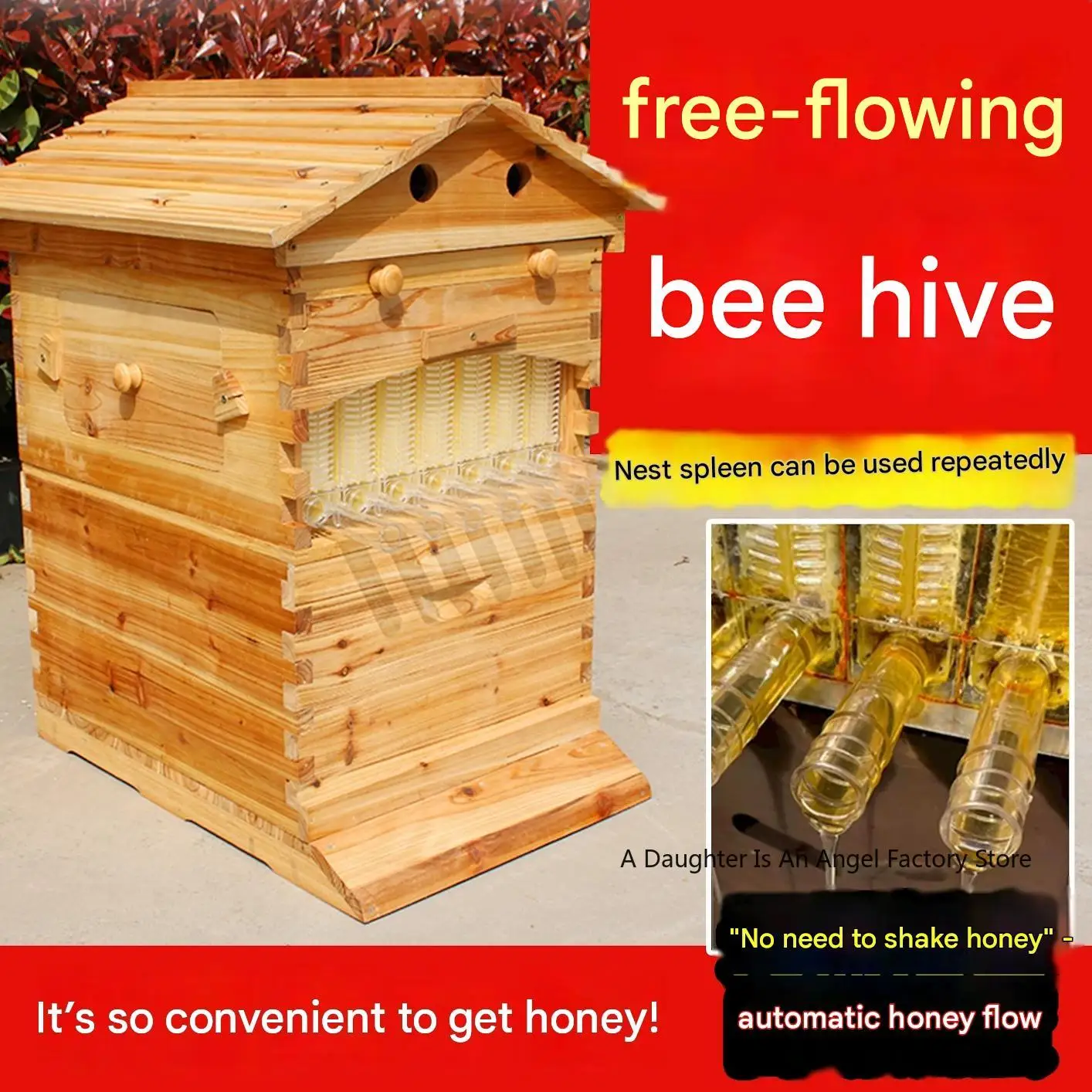 Flow Hive Complete Set – Cedar automatic honey-harvesting system, including the hive. bee machine apiculteurs beekeeping tools
