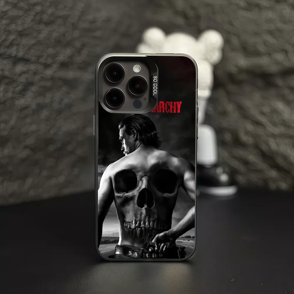 Coque de téléphone TV s-sons d'a-narchy, étui de protection couleur IMD pour iPhone 12 11 13 14 15 16 17 Max Pro Plus Mini