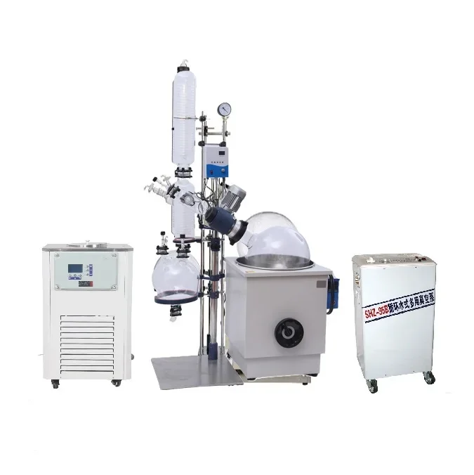 100L Rotary Evaporator Plant Distillation Extraction Machine with Vacuum Pump and Cooling Chiller for Herbal Essential Oil