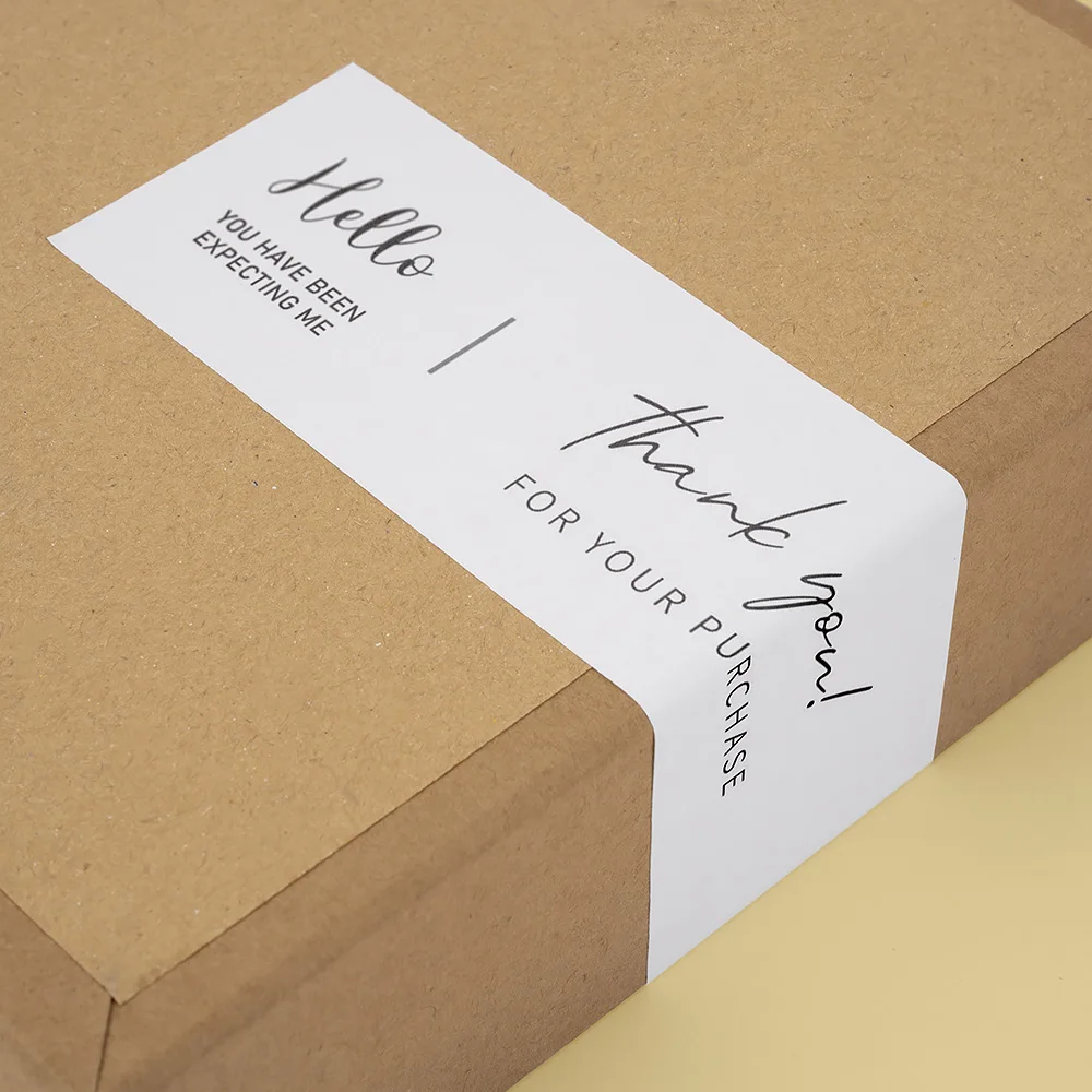 

50Pcs Thank You Package Seal Label Decoration Sticker for Small Business Handmade Merchandise Gift Wrapping Carton Label Sticker
