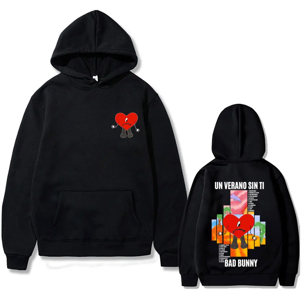 

Rapper Bad Bunny Un Verano Sin Ti Album Graphic Hoodie Men Women Hip Hop Fashion Oversized Sweatshirt Male Vintage Streetwear