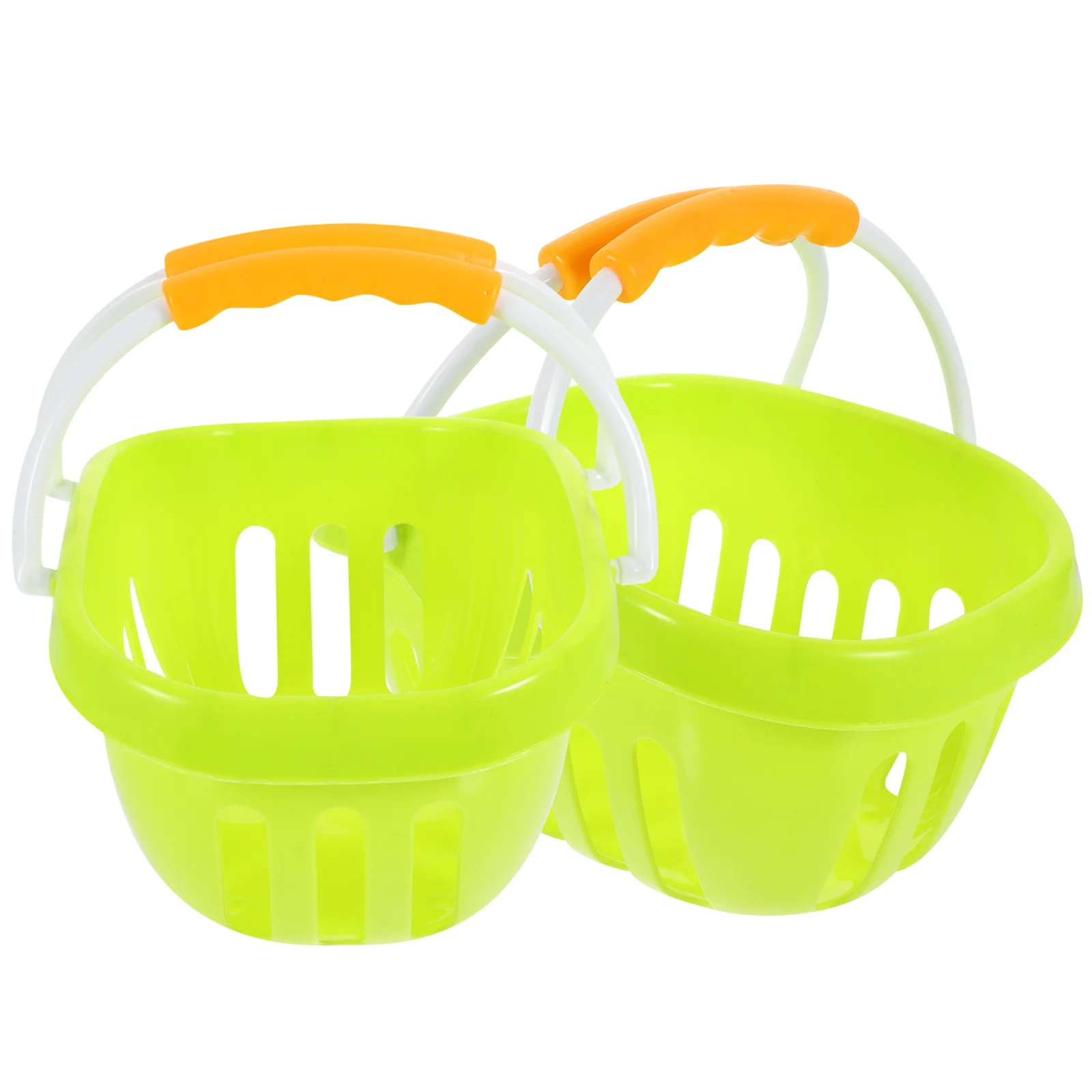 2 Pcs Simulation Basket Toy Children Toys Simulated Cart Kid Shopping Day Grocery Kids Play House Pretend