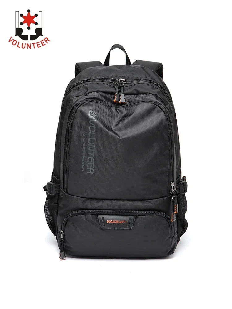 Mochila de gran capacidad para hombre, bolso informal impermeable, sólido, a la moda, para viaje y escuela, novedad de 2023, 1802