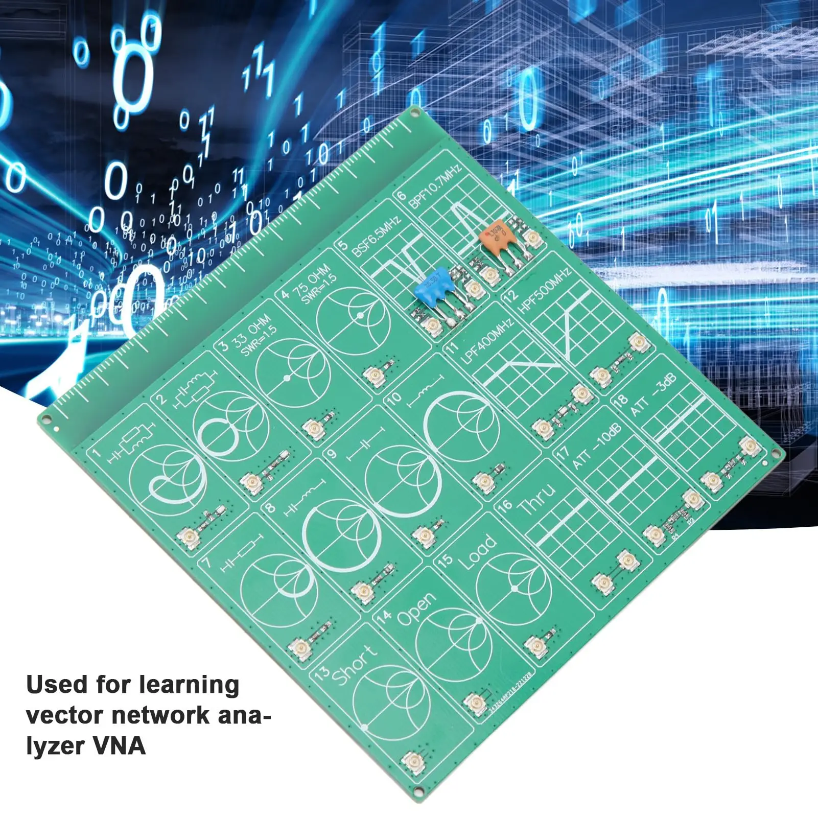 RF Demo Kit for NanoVNA VNA RF Test Board Vector Network Test Filter Attenuator Network Analyzers Electrical Instruments