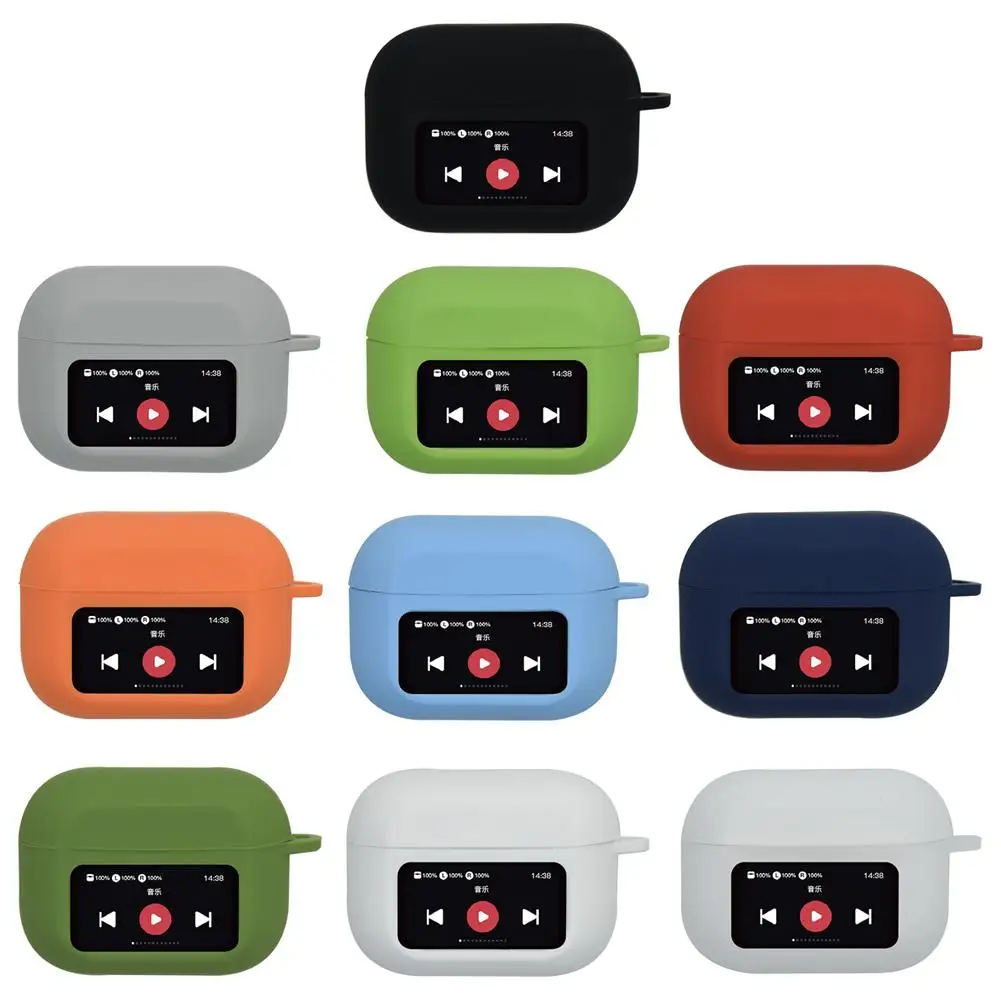 เคสซิลิโคนสําหรับ AirPods A9 Pro Touch Screen หูฟังป้องกันกรณีผิวนุ่มอุปกรณ์เสริมสําหรับ A9 Pro กรณีชาร์จ