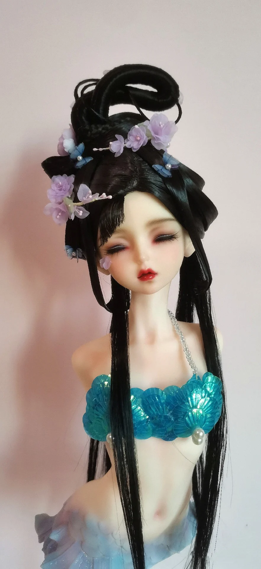 1/3 Ancient Costume BJD Wig Doll Accessories Hanfu Antique Style Hair Retro Wigs For BJD/SD SD13 Big Girl SSDF C1663