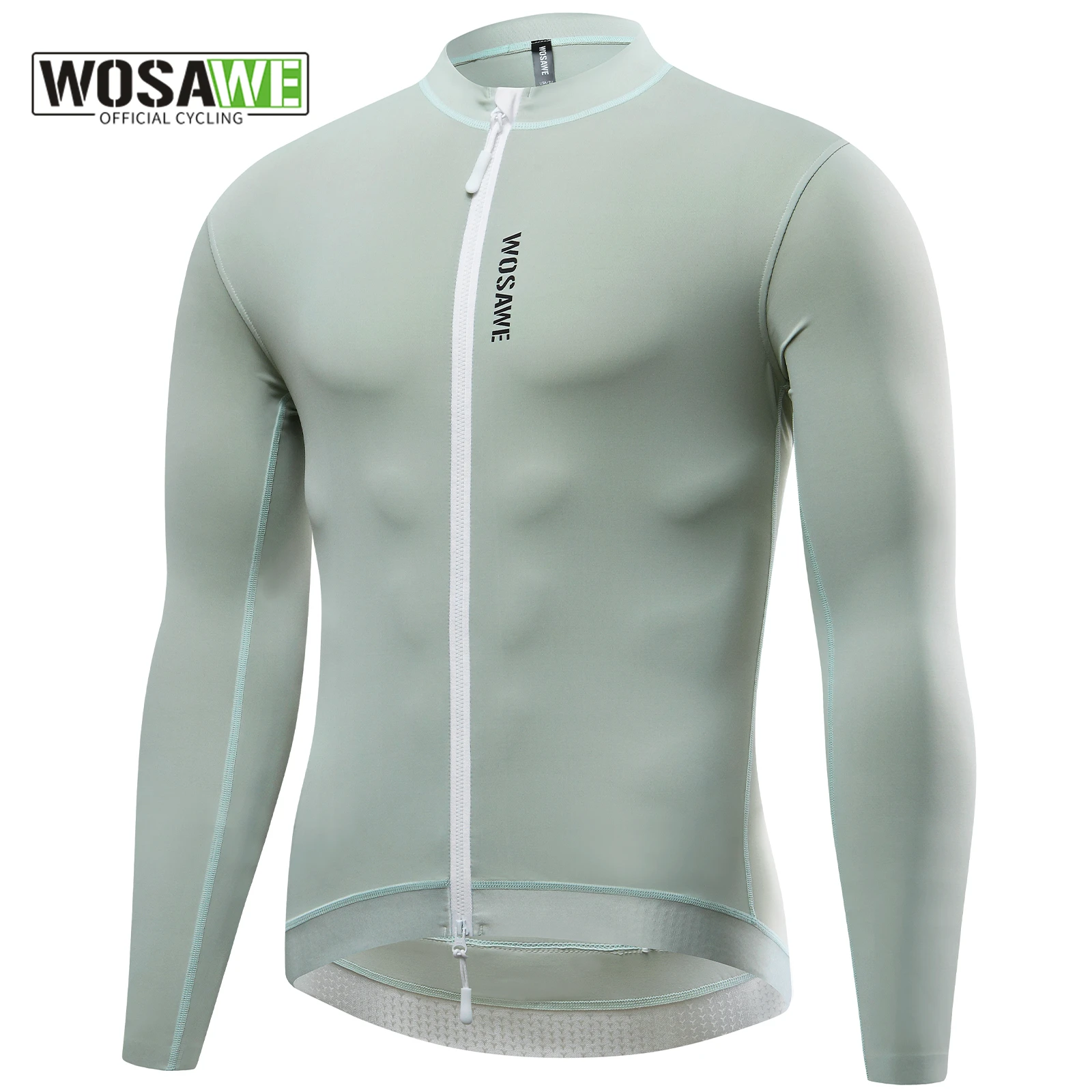 

WOSAWE мужской велосипедный трикотаж с длинным рукавом, дышащий, быстросохнущий, летний, для езды на велосипеде, спортивные велосипедные рубашки, длинный трикотаж с защитой от ультрафиолета