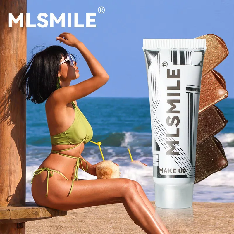 

MLSMILE Waterproof Liquid Black Skin Tone Bronze Concealer Natural Tanning Foundation Cream Primer Face Makeup 2025 New