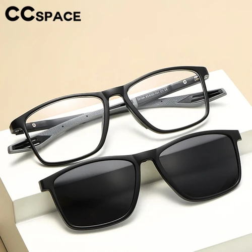 Imagen 2 del producto Gafas graduadas con Clip magnético 5 en 1 TR90, gafas de sol polarizadas deportivas para miopía, gafas de lectura para conducir antideslumbrantes Unisex
