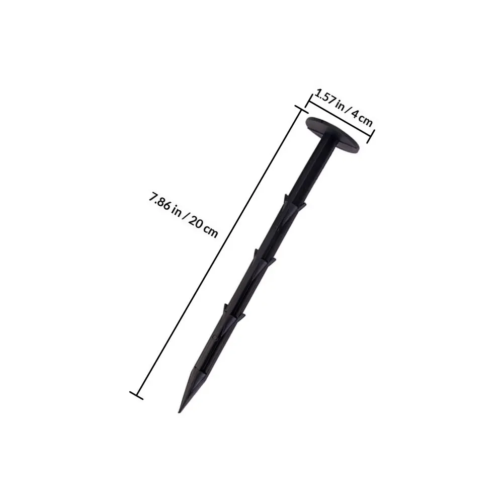 60Pcs Lightweight Garden Fixing Pegs Rustproof Deformation Resistant Plastic Ground Stakes for Lawn Tent Tarp Securing