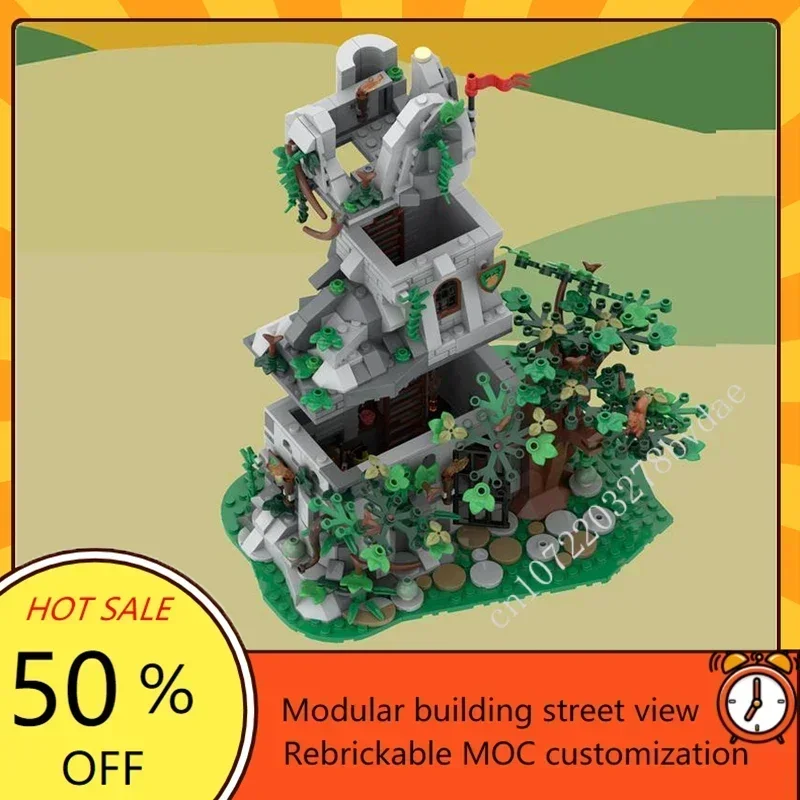 Bloques de construcción modulares para niños, juguete de ladrillos para armar edificio de paisaje forestal, serie calles creativas, ideal para regalo, código 849, piezas