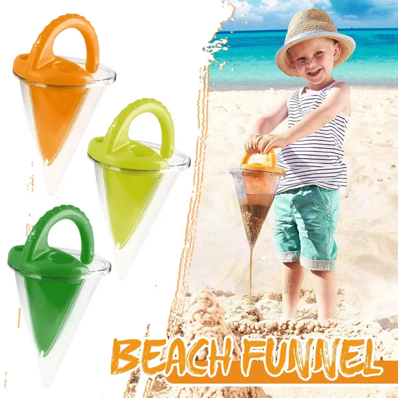 Hourglass Toy Children's Outdoor Beach Toys Funnel Shaped Plastic Irrigation Accessories Watering Storage Sand Digging Tools