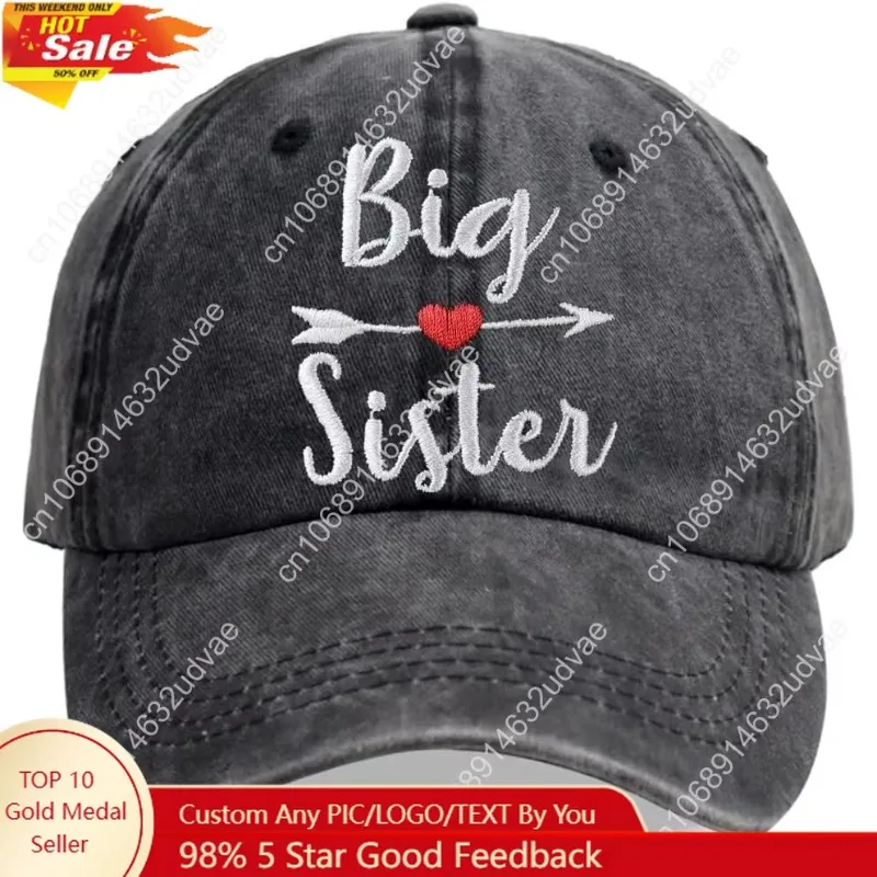 

Funny Big Sister Hat, Gifts for New Sis, Adjustable Embroidered Baseball Cap for Toddler Kids Child Girls（Fit for Age 3-10）