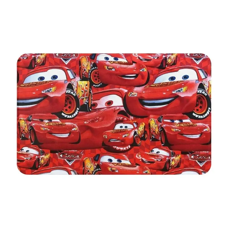 Custom Lightning Mcqueen Cars Doormat Anti-Slip Bathroom Kitchen Mat Toilet Floor Door Entrance Carpet Rug