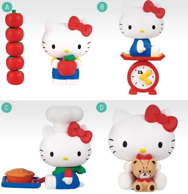 Anime Figures Cartoon Sanrio Character Hello Kitty Cute Capsule Toy Nostalgia Retro Collection Model Ornament Gift for Children