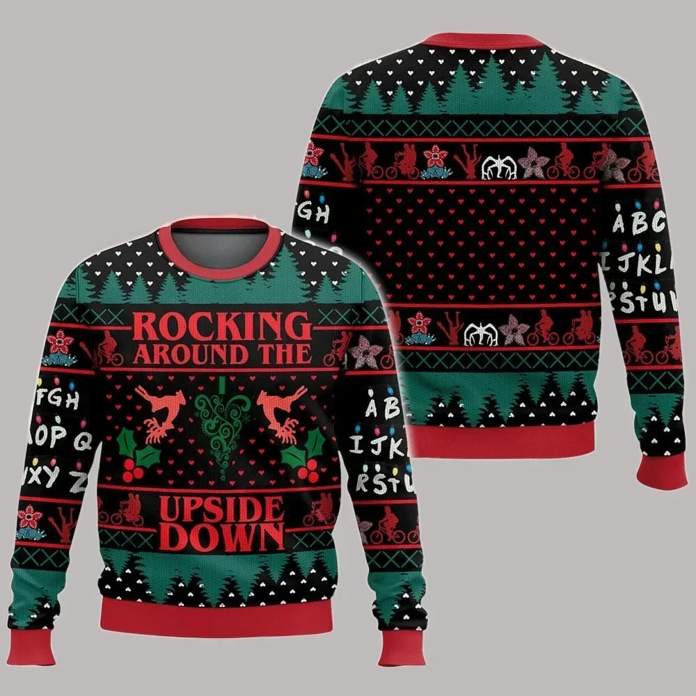3D impreso Hellfire Navidad Eddie Munson Ugly Christmas Pattern Fun Holiday Party Regalos de Navidad para hombres y mujeres 2026