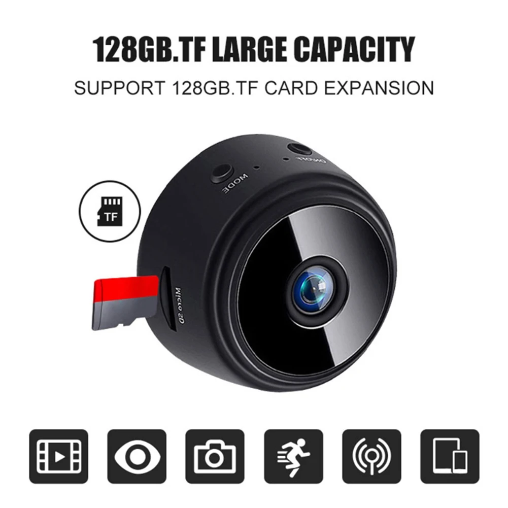 

WiFi Smart Night Vision Alarm Camera/Memory Card Home Mini Video Recorder Device