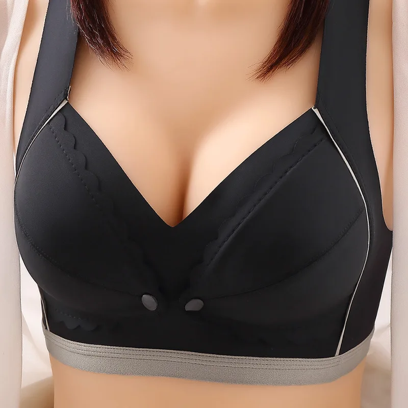 Maternity Latex Nursing Bra Pregnancy Underwear for Women Ruffle Front Open Button Breastfeeding Bra Wholesale