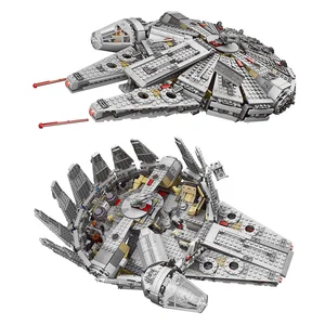 Uzay gemisi Tuğla Oyuncaklar Çocuklar için Yıldız Savaşçıları, Uzay Gemisi, Millennium Falcon 75105 Modeli Yapı Taşları Kiti, Yeni Bebek falcon'un en iyi 10 satışı, eski no. 5