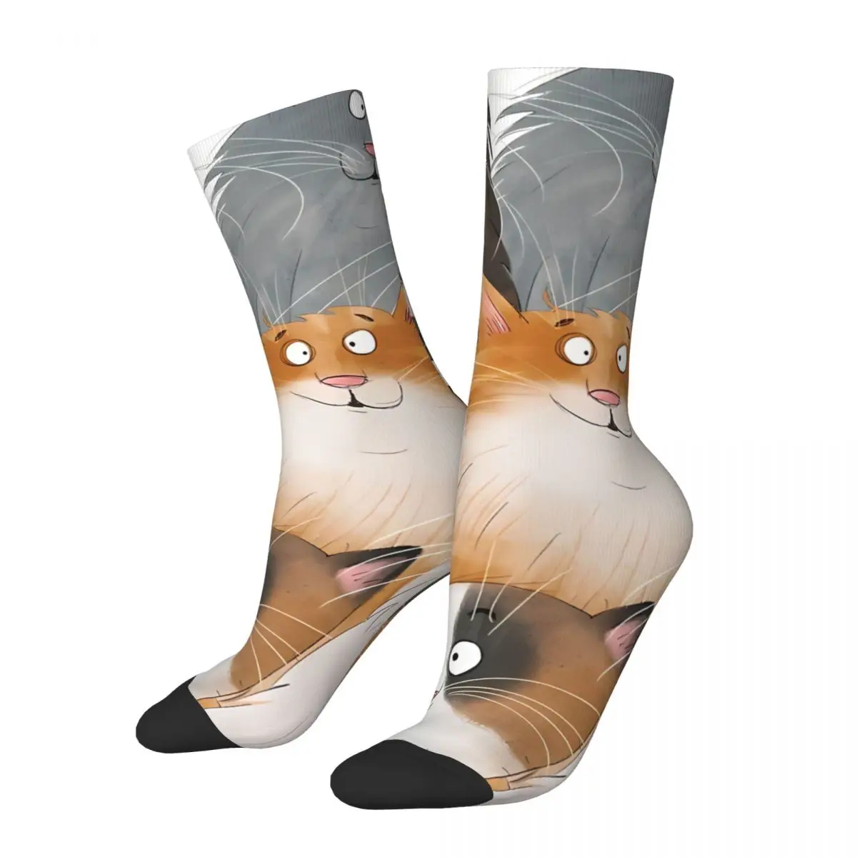 

Beard Suspicious Cats Socks Male Mens Women Summer Stockings Printed