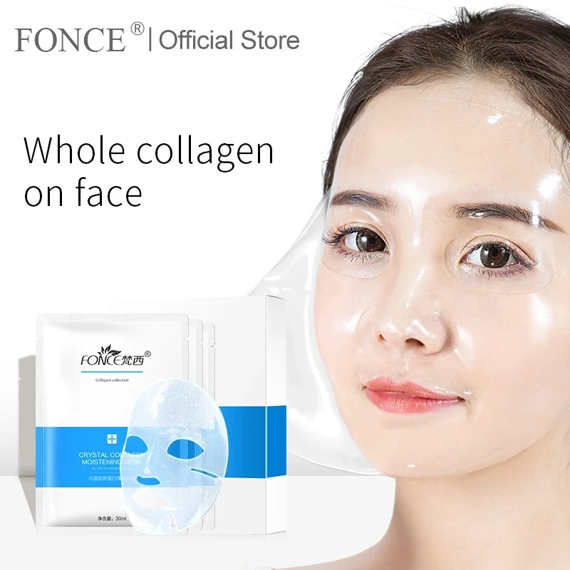 10PCS Fonce Korea Gold collagen Face Mask 10Piece Anti aging Improve Coarse Rejuvenation Tight Fade fine lines whitening Brighte